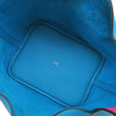 エルメス HERMES ピコタンロックMM エクラ ブルーフリーダ×ローズメキシコ トリヨンクレマンス スイフト ハンドバッグ シルバー金具 青 ピンク バイカラー