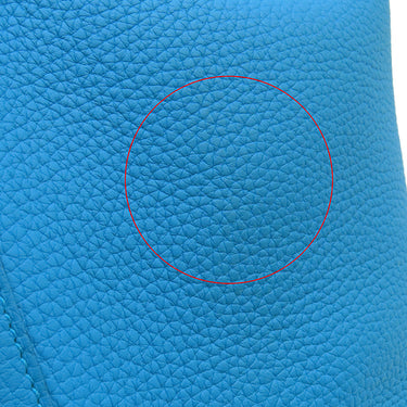 エルメス HERMES ピコタンロックMM エクラ ブルーフリーダ×ローズメキシコ トリヨンクレマンス スイフト ハンドバッグ シルバー金具 青 ピンク バイカラー