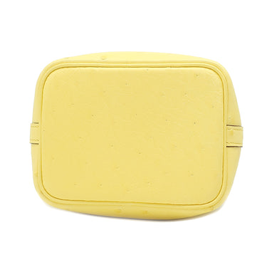 エルメス HERMES ピコタンロック ミクロ ジョーヌシトロン オーストリッチ ハンドバッグ シルバー金具 新品 未使用 黄色