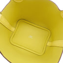 エルメス HERMES ピコタンロック ミクロ ジョーヌシトロン オーストリッチ ハンドバッグ シルバー金具 新品 未使用 黄色