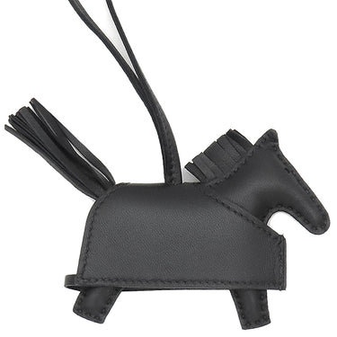 エルメス HERMES ロデオ ロべオロックPM ブラック アニョーミロ バッグチャーム シルバー金具 黒