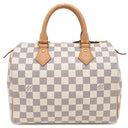 ルイヴィトン LOUIS VUITTON スピーディ 25 N41371 ダミエアズール ダミエアズールキャンバス ハンドバッグ ゴールド金具 白