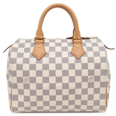 ルイヴィトン LOUIS VUITTON スピーディ 25 N41371 ダミエアズール ダミエアズールキャンバス ハンドバッグ ゴールド金具 白