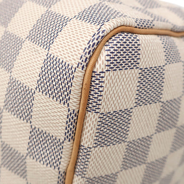 ルイヴィトン LOUIS VUITTON スピーディ 25 N41371 ダミエアズール ダミエアズールキャンバス ハンドバッグ ゴールド金具 白