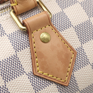 ルイヴィトン LOUIS VUITTON スピーディ 25 N41371 ダミエアズール ダミエアズールキャンバス ハンドバッグ ゴールド金具 白