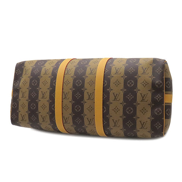 ルイヴィトン LOUIS VUITTON キーポル バンドリエール 50 M45967 ブラウン系 モノグラムキャンバス モノグラムストライプキャンバス ボストンバッグ ゴールド金具 NIGO LVスクエアード 茶 鍵・パドロック欠品
