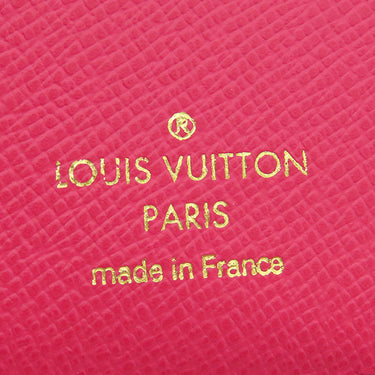 ルイヴィトン LOUIS VUITTON ポルトフォイユ リサ M11380 グレナード モノグラムキャンバス 二つ折り財布 ゴールド金具 茶 ピンク コンパクト