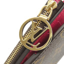 ルイヴィトン LOUIS VUITTON ポルトフォイユ リサ M11380 グレナード モノグラムキャンバス 二つ折り財布 ゴールド金具 茶 ピンク コンパクト