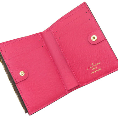 ルイヴィトン LOUIS VUITTON ポルトフォイユ リサ M11380 グレナード モノグラムキャンバス 二つ折り財布 ゴールド金具 茶 ピンク コンパクト