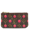 ルイヴィトン LOUIS VUITTON LV × TM ポシェット クレ M95042 モノグラムチェリー モノグラムキャンバス コインケース ゴールド金具 茶 キーチェーン付き 村上隆