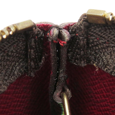 ルイヴィトン LOUIS VUITTON LV × TM ポシェット クレ M95042 モノグラムチェリー モノグラムキャンバス コインケース ゴールド金具 茶 キーチェーン付き 村上隆