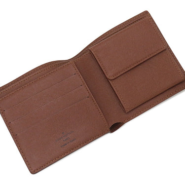 ルイヴィトン LOUIS VUITTON ポルト ビエ カルト クレディ モネ M61665 モノグラム モノグラムキャンバス 二つ折り財布 ゴールド金具 茶 コンパクトウォレット