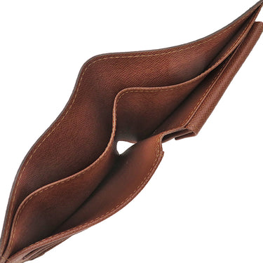 ルイヴィトン LOUIS VUITTON ポルト ビエ カルト クレディ モネ M61665 モノグラム モノグラムキャンバス 二つ折り財布 ゴールド金具 茶 コンパクトウォレット