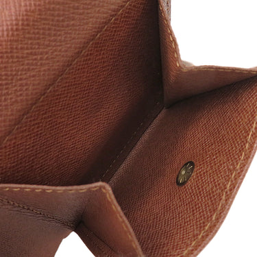 ルイヴィトン LOUIS VUITTON ポルト ビエ カルト クレディ モネ M61665 モノグラム モノグラムキャンバス 二つ折り財布 ゴールド金具 茶 コンパクトウォレット