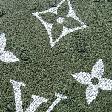 ルイヴィトン LOUIS VUITTON オーガナイザー ドゥ ポッシュ グリーン オーストリッチ カードケース 緑 二つ折り 名刺入れ