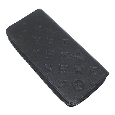 ルイヴィトン LOUIS VUITTON ジッピーウォレット ヴェルティカル M62902 ノワール レザー モノグラムシャドウレザー 長財布 ブラック金具 黒 ラウンドファスナー