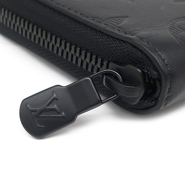 ルイヴィトン LOUIS VUITTON ジッピーウォレット ヴェルティカル M62902 ノワール レザー モノグラムシャドウレザー 長財布 ブラック金具 黒 ラウンドファスナー
