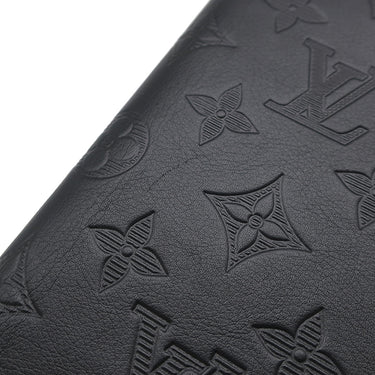 ルイヴィトン LOUIS VUITTON ジッピーウォレット ヴェルティカル M62902 ノワール レザー モノグラムシャドウレザー 長財布 ブラック金具 黒 ラウンドファスナー
