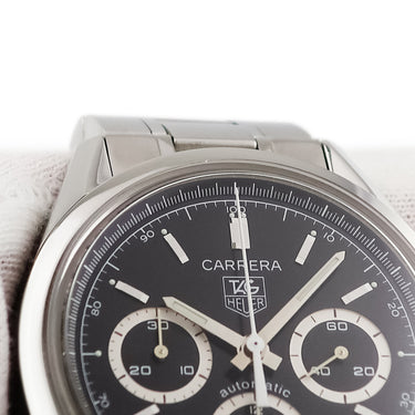 腕時計 タグホイヤー TAG Heuer カレラ クロノグラフ CV2113.BA0787 自動巻き メンズ ブラック 黒 スモールセコンド デイト
