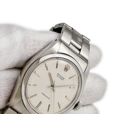 腕時計 ロレックス ROLEX オイスター リネンダイヤル 6426 手巻き メンズ OH済 28番台 ヴィンテージ シルバー