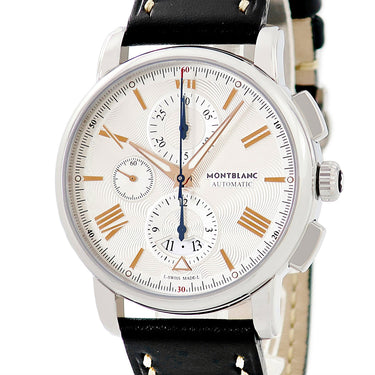 腕時計 モンブラン Montblanc スター 4810 クロノグラフ 105856 自動巻き メンズ ギョウシェ デイト ローマン バー シルバー