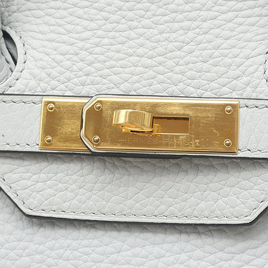 エルメス HERMES バーキン35 ブルーペール トゴ ハンドバッグ ゴールド金具 ライトブルー