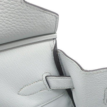 エルメス HERMES バーキン35 ブルーペール トゴ ハンドバッグ ゴールド金具 ライトブルー