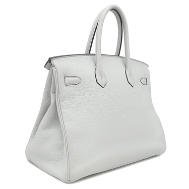 エルメス HERMES バーキン35 ブルーペール トゴ ハンドバッグ ゴールド金具 ライトブルー