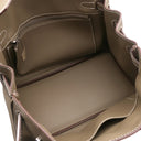 エルメス HERMES バーキン25 エトゥープ ヴォースイフト ハンドバッグ シルバー金具 グレージュ