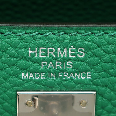 エルメス HERMES ケリー25 内縫い ヴェールヴェルティゴ トゴ 2WAYバッグ シルバー金具 緑 ショルダー ハンドバッグ