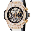 腕時計 ウブロ HUBLOT ビッグバン ウニコ キングゴールド パヴェ 421.OX.1180.RX.1704 自動巻き メンズ K18KG×Ti 純正ダイヤ デイト