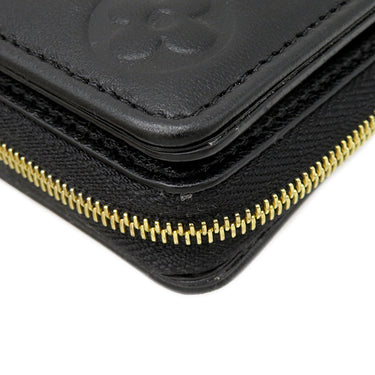 ルイヴィトン LOUIS VUITTON ポルトフォイユ ルー M81599 ブラック レザー ラムレザー 二つ折り財布 ゴールド金具 ミニ財布 黒 クッサン