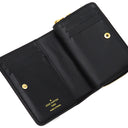 ルイヴィトン LOUIS VUITTON ポルトフォイユ ルー M81599 ブラック レザー ラムレザー 二つ折り財布 ゴールド金具 ミニ財布 黒 クッサン