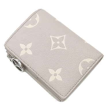 ルイヴィトン LOUIS VUITTON ポルトフォイユ リサ M13797 ブリュームグレー×ホワイトクオーツ モノグラムアンプラント 二つ折り財布 ゴールド金具 コンパクト財布 バイカラー