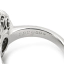 ノンブランド NON BRAND クリソベリル キャッツアイ2.92ct ダイヤ プラチナシルバー Pt900 クリソベリルキャッツアイ ダイヤモンド リング 指輪 緑褐色 猫目石 プラチナ テーパー 9.5号