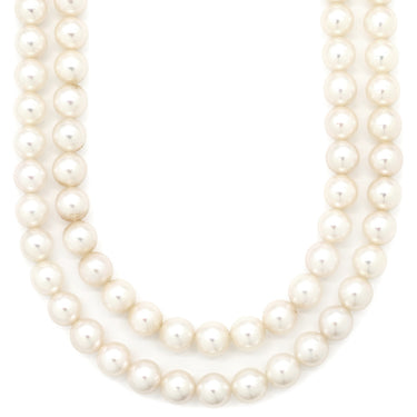 ノンブランド NON BRAND あこやパール 8.5mm 4Pルビー 2連 パールホワイトXゴールド パール K14 ルビー ネックレス 真珠 アコヤパール 白 ピンク ラウンドシェイプ