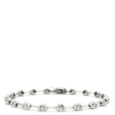 デビアス DE BEERS LINE ラインブレスレット ホワイトゴールド K18WG ダイヤモンド ブレスレット ダイヤブレスレット