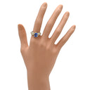 ノンブランド NON BRAND サファイア ダイヤ リング イエローゴールド×プラチナシルバー K18YG Pt900 サファイア ダイヤモンド リング 指輪 Au750 18K Pt900 ブルー コンビ 4.32ct 12号