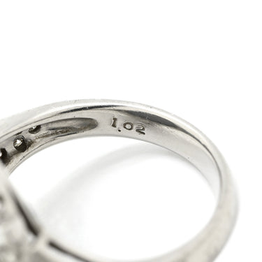 ノンブランド NON BRAND ブラックオパール 4.77ct ダイヤモンドリング プラチナシルバー Pt900 オパール ダイヤモンド リング 指輪 オーバルカボションカット 1石 1粒 マルチカラー 遊色 パヴェ 13号