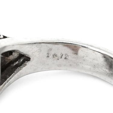 ノンブランド NON BRAND 珊瑚 26.12ct ダイヤリング プラチナシルバー Pt900 珊瑚 ダイヤモンド リング 指輪 赤 サンゴ 血赤 オーバルカボションカット ラージサイズ 15号