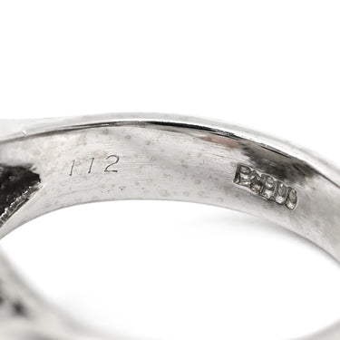 ノンブランド NON BRAND 珊瑚 26.12ct ダイヤリング プラチナシルバー Pt900 珊瑚 ダイヤモンド リング 指輪 赤 サンゴ 血赤 オーバルカボションカット ラージサイズ 15号