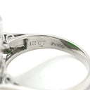 ノンブランド NON BRAND ヒスイ 12.07ct ダイヤモンド プラチナシルバー Pt900 ヒスイ ダイヤモンド リング 指輪 緑 グリーン 翡翠 ひすい ジェダイト オーバルカボションカット 11号