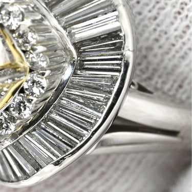 ノンブランド NON BRAND ブルーサファイア ダイヤ ブルー×プラチナシルバー Pt900 サファイア ダイヤモンド リング 指輪 5.60ct Pt900 プラチナム 青 ペアーシェイプカット パヴェ 14号