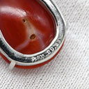 ノンブランド NON BRAND 珊瑚 サンゴ ダイヤ 0.43ct ペンダント レッドXプラチナシルバー Pt900 ダイヤモンド 珊瑚 Pt850(チェーン) ネックレス 赤 レッド 血赤 ミックスカボションカット ボールチェーン