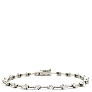 デビアス DE BEERS LINE ラインブレスレット ホワイトゴールド K18WG ダイヤモンド ブレスレット ダイヤブレスレット