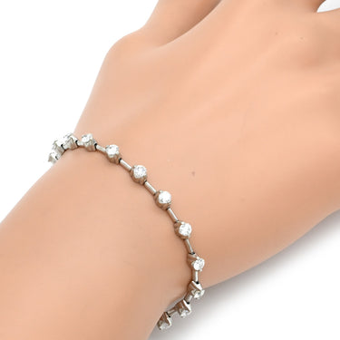 デビアス DE BEERS LINE ラインブレスレット ホワイトゴールド K18WG ダイヤモンド ブレスレット ダイヤブレスレット