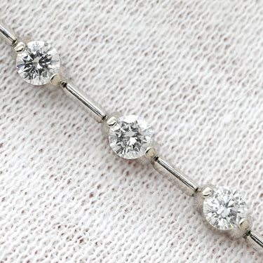 デビアス DE BEERS LINE ラインブレスレット ホワイトゴールド K18WG ダイヤモンド ブレスレット ダイヤブレスレット