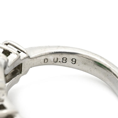 ノンブランド NON BRAND ヒスイ 5.40ct ダイヤモンド プラチナシルバー Pt900 ヒスイ ダイヤモンド リング 指輪 緑 グリーン 翡翠 ひすい ジェダイト プラチナ900 8号