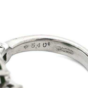 ノンブランド NON BRAND ヒスイ 5.40ct ダイヤモンド プラチナシルバー Pt900 ヒスイ ダイヤモンド リング 指輪 緑 グリーン 翡翠 ひすい ジェダイト プラチナ900 8号