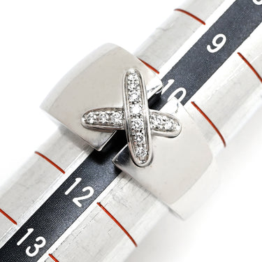 ショーメ CHAUMET リアン ホワイトゴールド K18WG ダイヤモンド ＃51 リング 指輪 Chaumet 750 WG 18K 18金 ダイヤ リアン ドゥ リング クロスモチーフ 11号